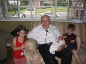 Kaylin Ashley Hill with her siblings and Great Grandfather Wylie Pierson Johnson