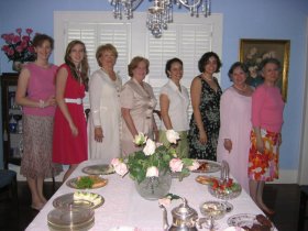 Some ladies attending the Pink Tea at Carmichael Hall, 8 July 2007